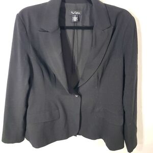 Nue Options Women's Size 12 Black Blazer‎ Jacket Office Work Professional
